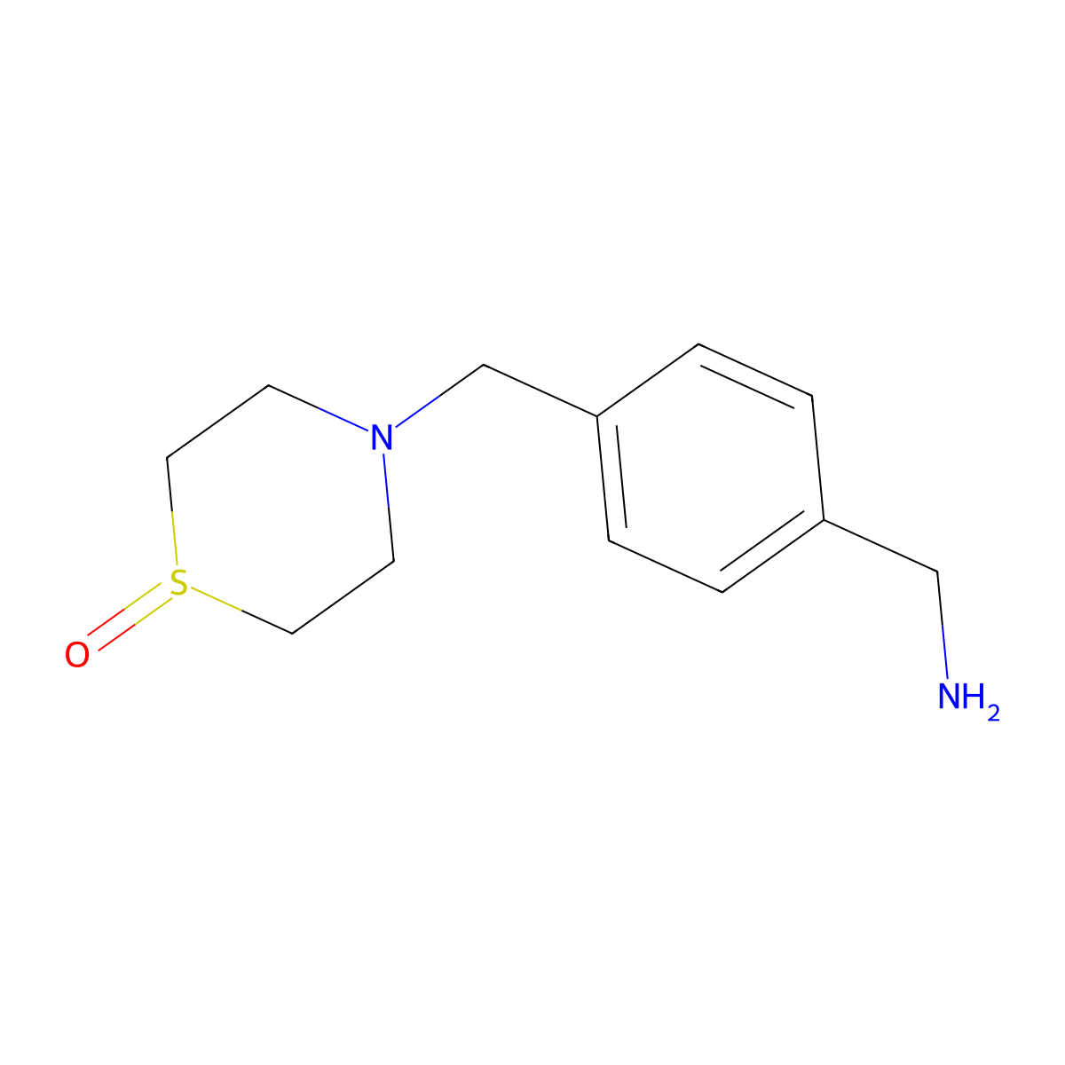 4-{[4-(Aminomethyl)phenyl]methyl}-1lambda4-thiomorpholin-1-one molecular structure, CAS 1248965-64-1