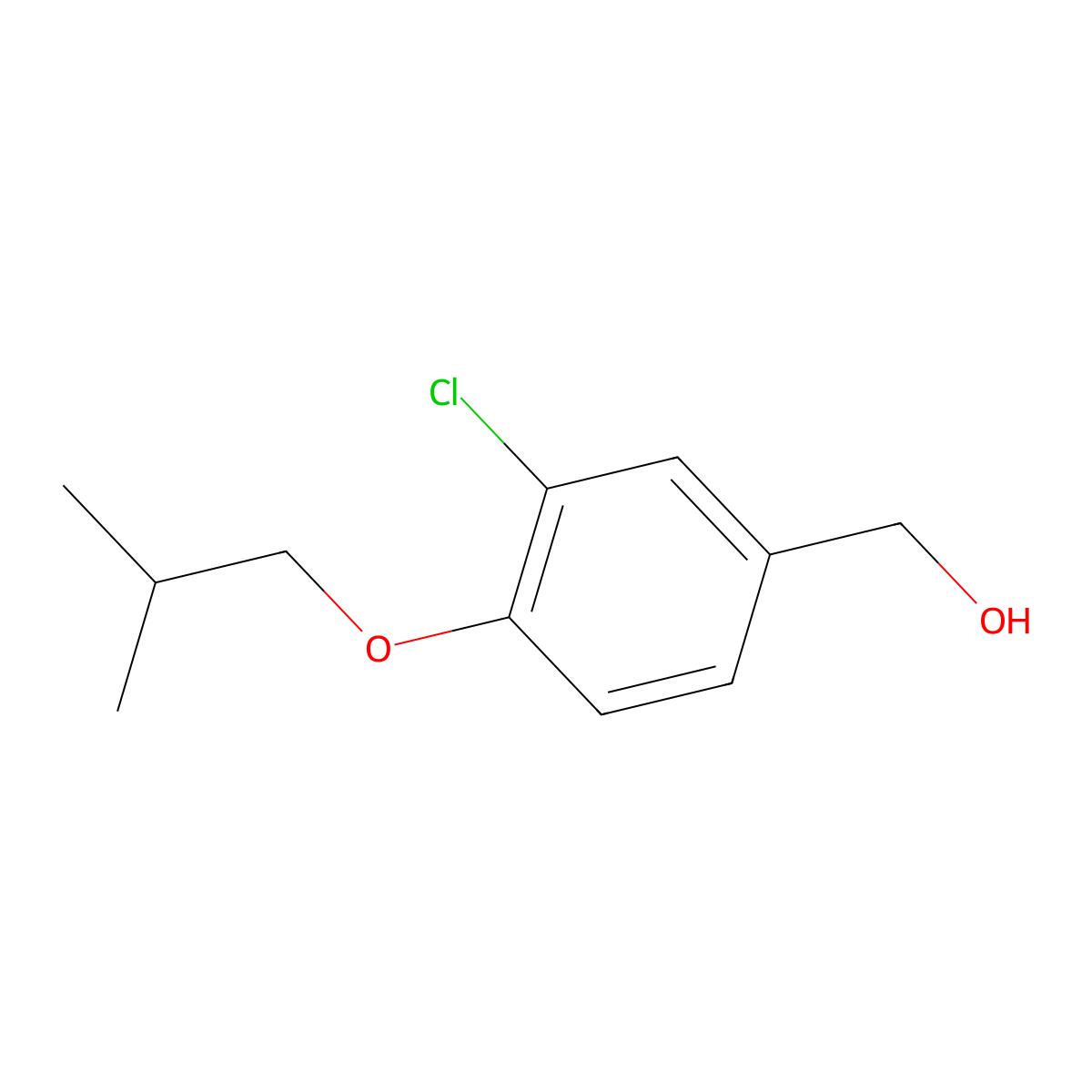 (3-Chloro-4-isobutoxyphenyl)methanol molecular structure, CAS 1248965-79-8