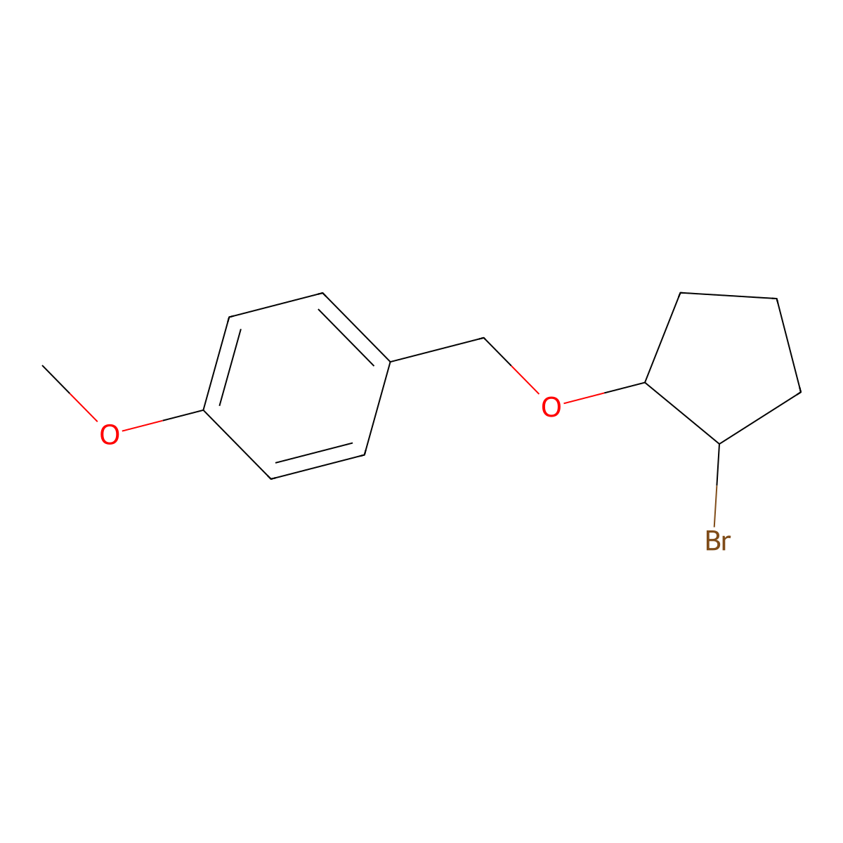 1-(((2-Bromocyclopentyl)oxy)methyl)-4-methoxybenzene molecular structure, CAS 1248968-04-8