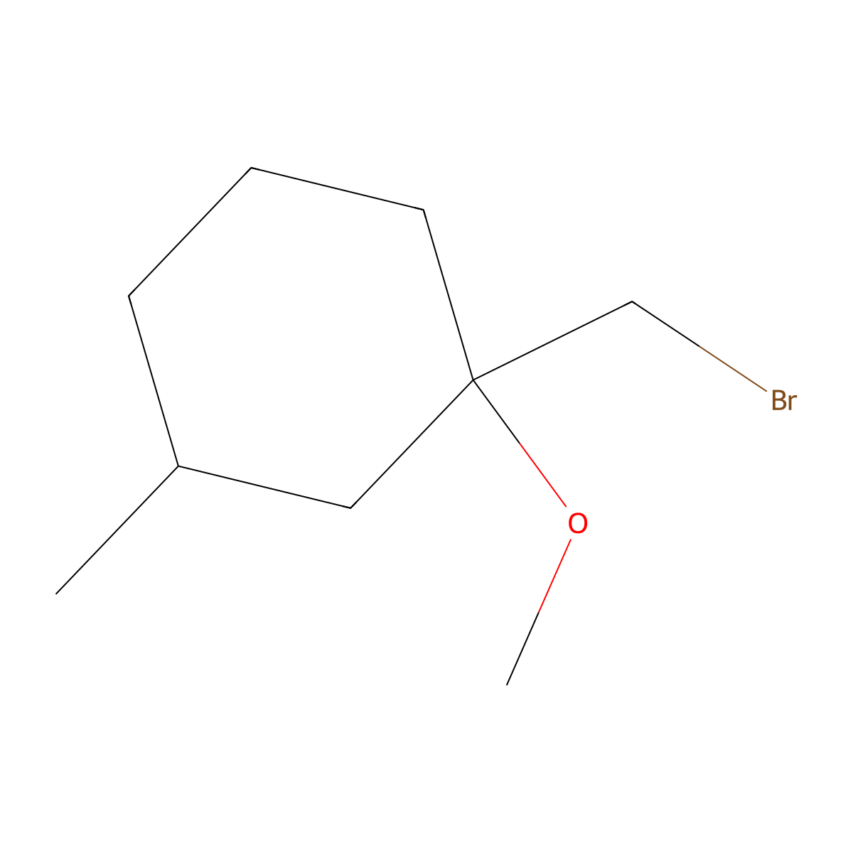 1-(Bromomethyl)-1-methoxy-3-methylcyclohexane molecular structure, CAS 1248969-05-2