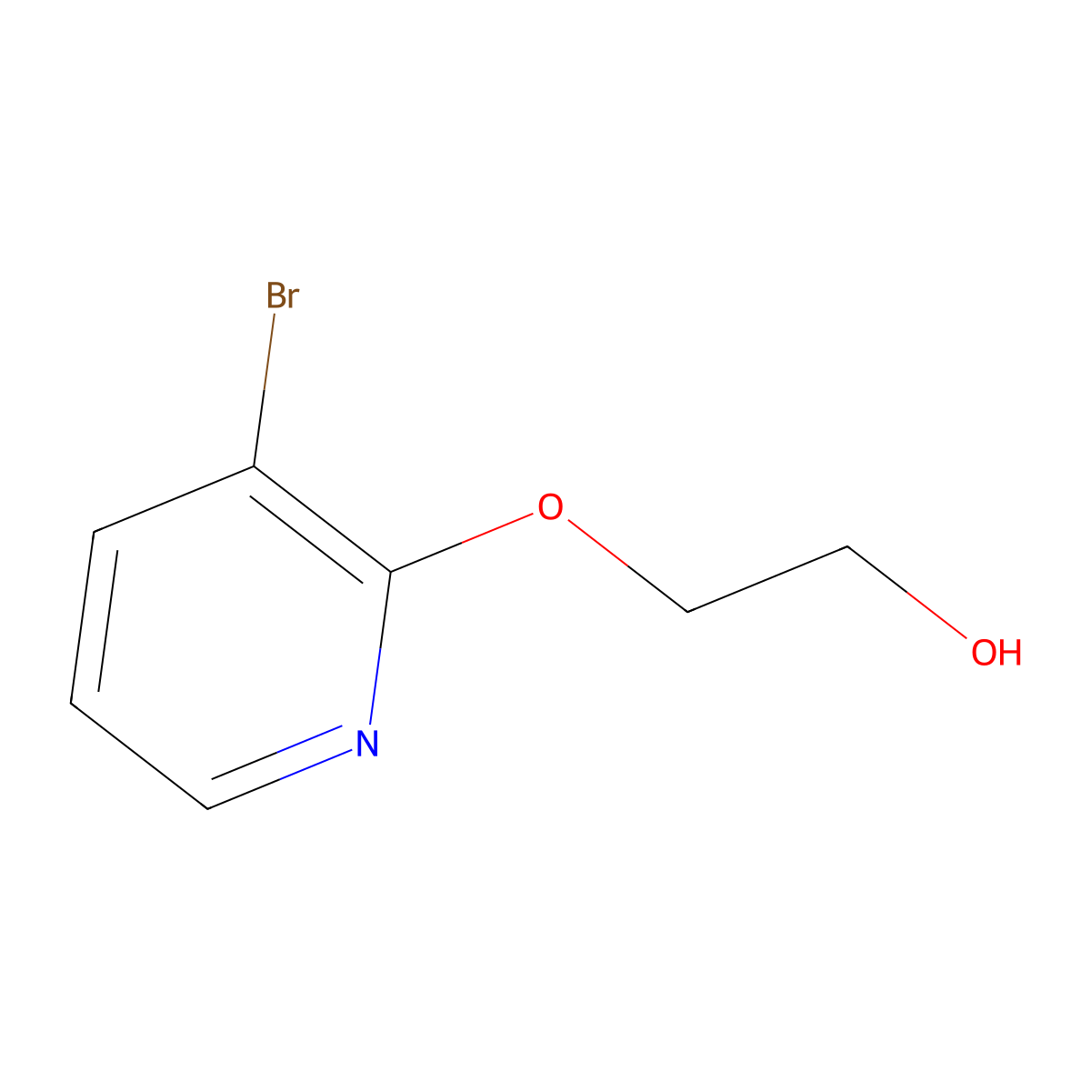 2-[(3-Bromopyridin-2-yl)oxy]ethanol molecular structure, CAS 1248969-35-8