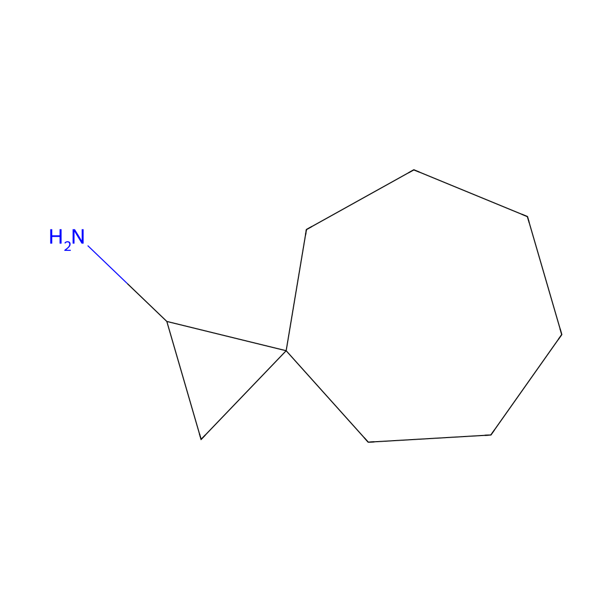 Spiro[2.6]nonan-1-amine molecular structure, CAS 1248969-41-6