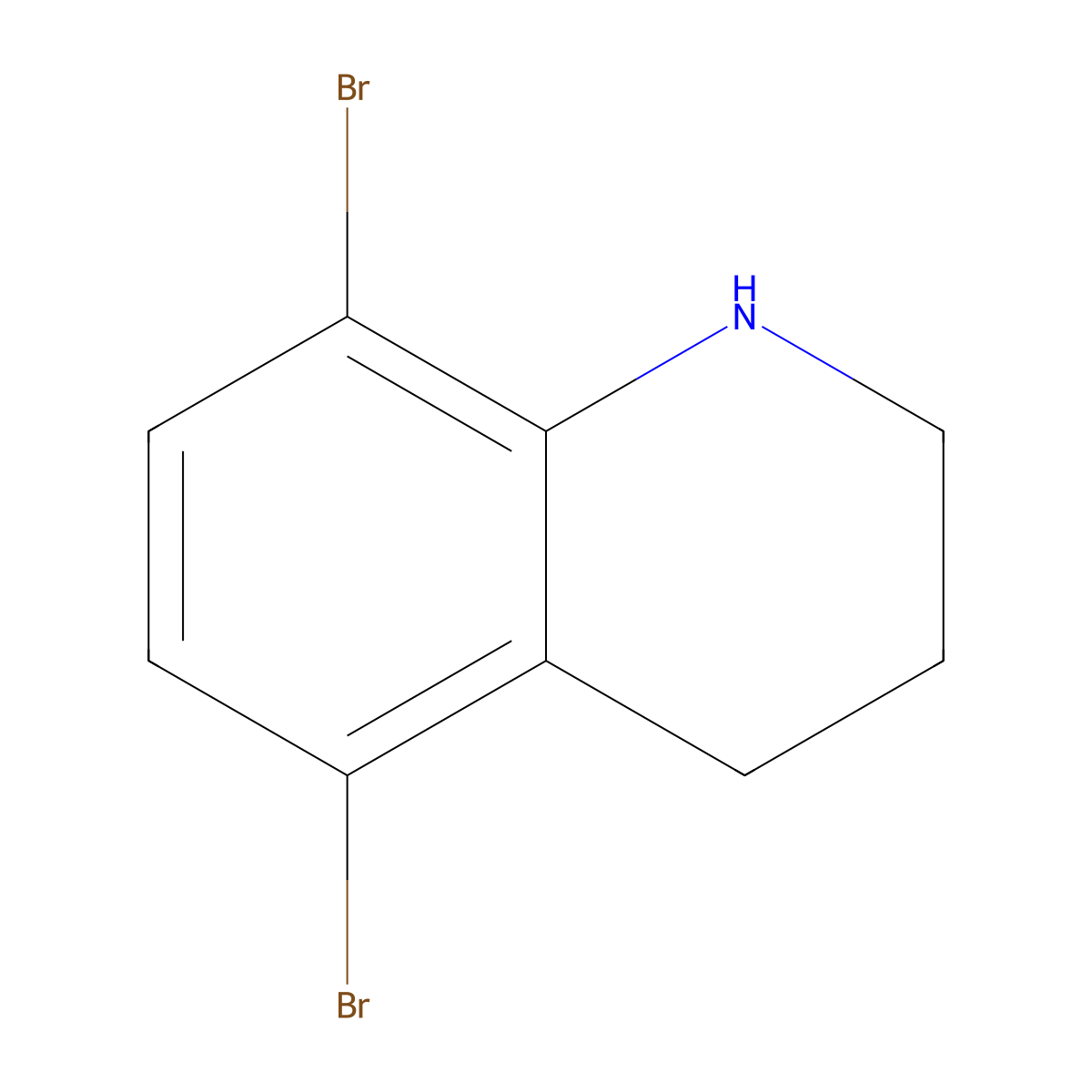 5,8-Dibromo-1,2,3,4-tetrahydroquinoline molecular structure, CAS 1248969-69-8