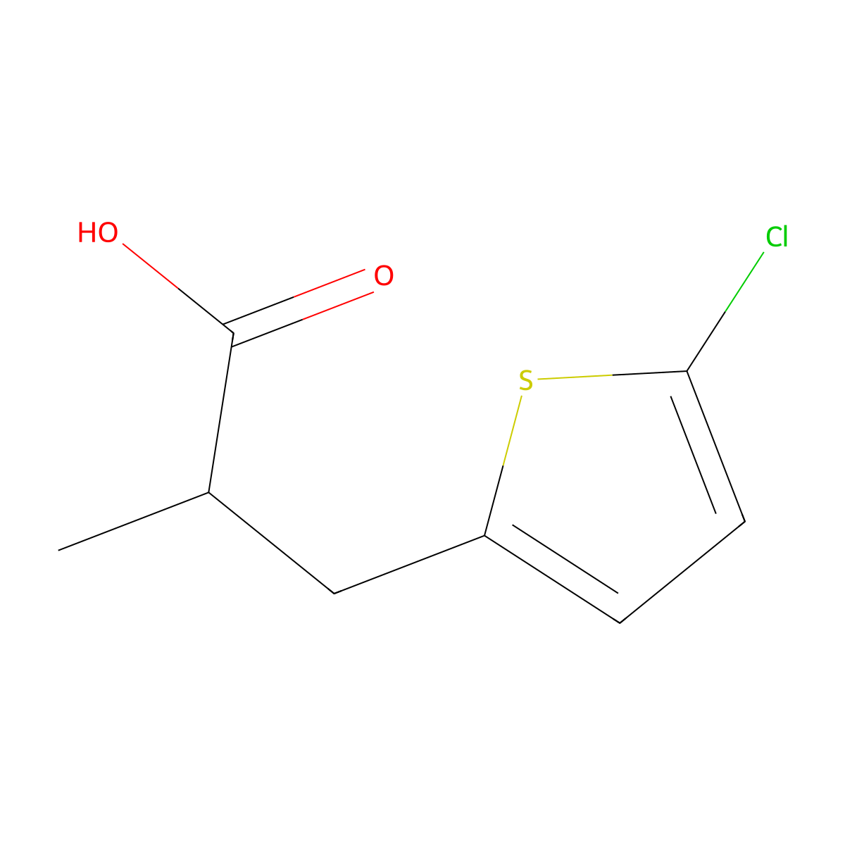 3-(5-Chlorothiophen-2-yl)-2-methylpropanoic acid molecular structure, CAS 1248972-35-1