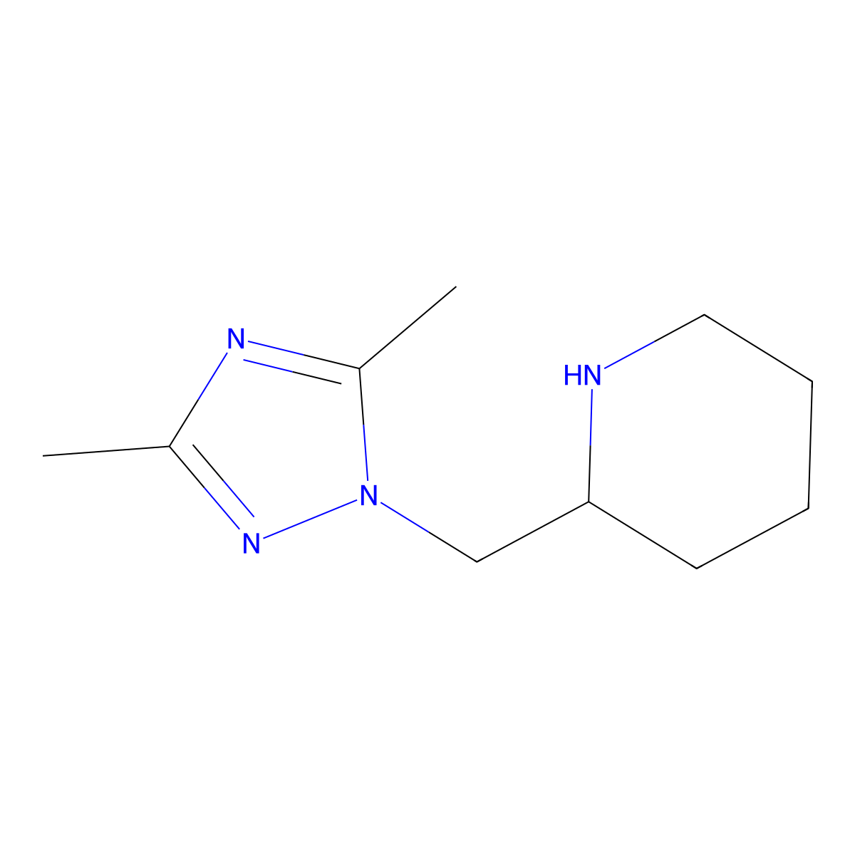 2-[(dimethyl-1H-1,2,4-triazol-1-yl)methyl]piperidine molecular structure, CAS 1248974-19-7