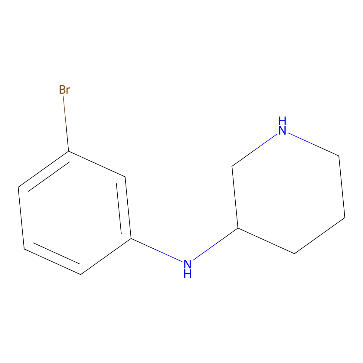 N-(3-bromophenyl)piperidin-3-amine molecular structure, CAS 1248977-43-6