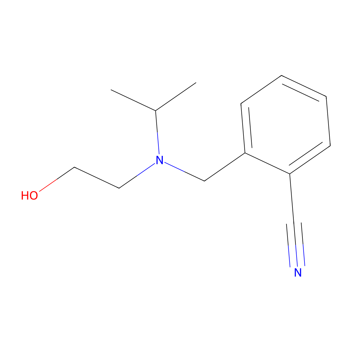 2-{[(2-Hydroxy-ethyl)-isopropyl-amino]-methyl}-benzonitrile molecular structure, CAS 1248977-76-5