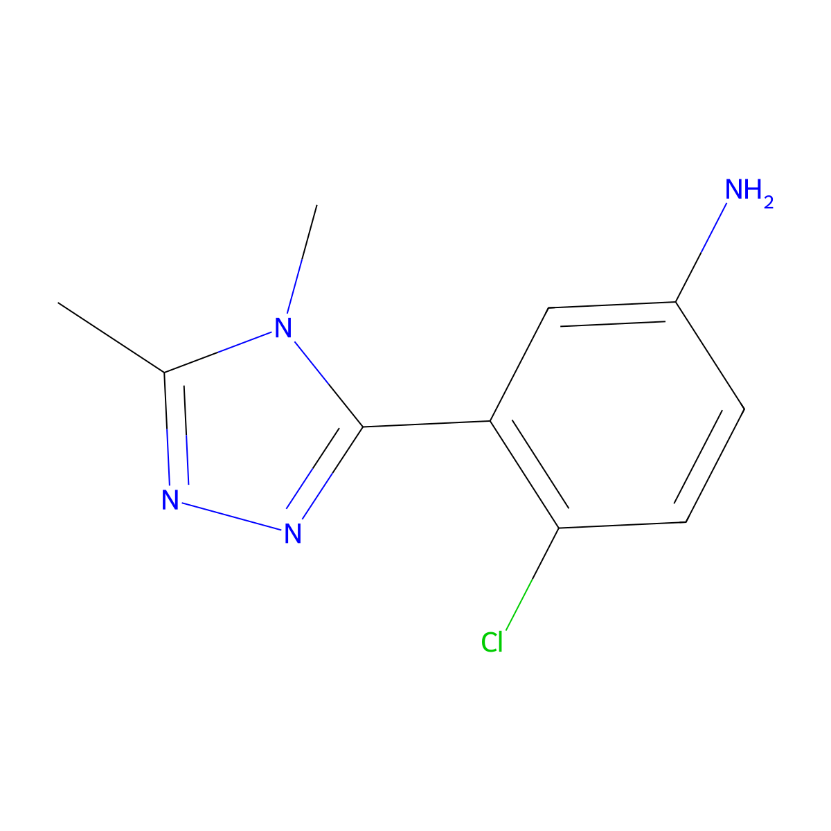 4-Chloro-3-(4,5-dimethyl-4h-1,2,4-triazol-3-yl)aniline molecular structure, CAS 1248978-56-4