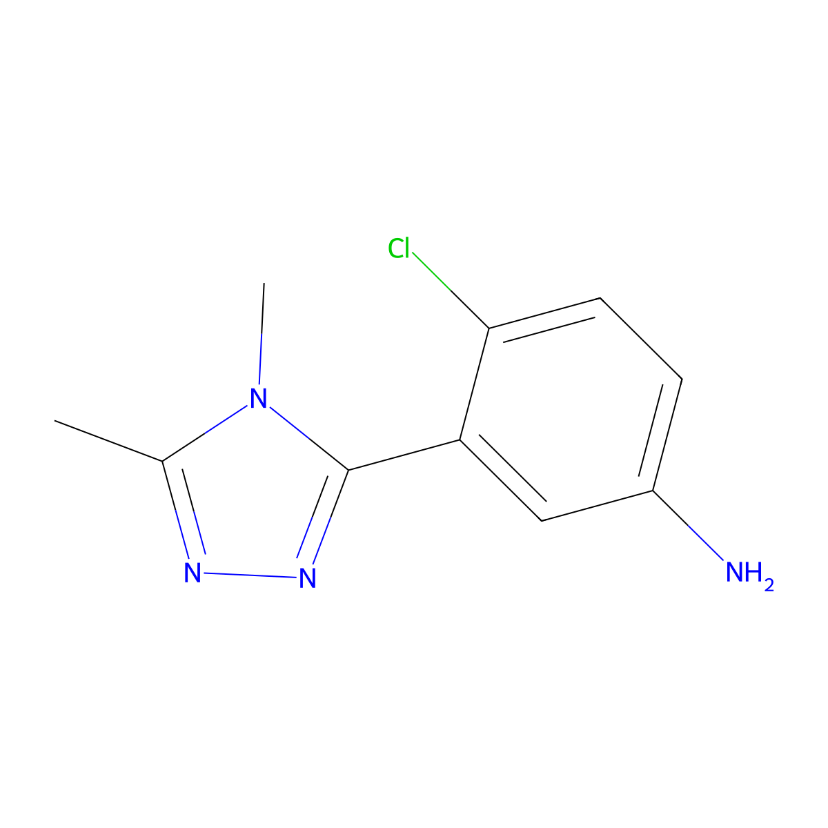 4-Chloro-3-(4,5-dimethyl-4h-1,2,4-triazol-3-yl)aniline molecular structure, CAS 1248978-56-4