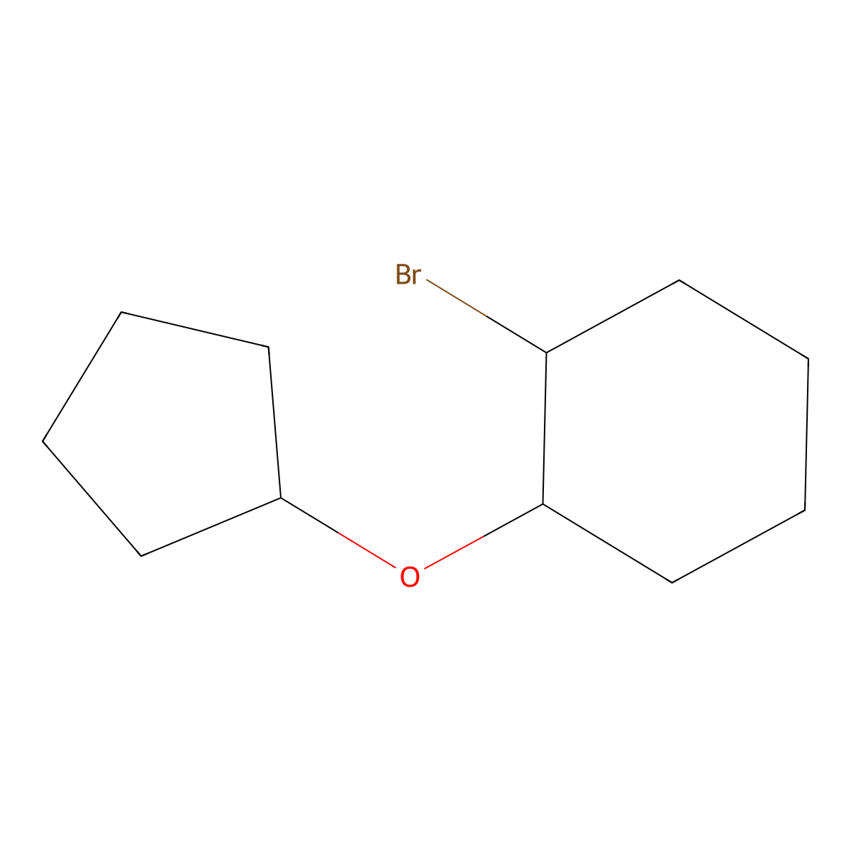 1-Bromo-2-(cyclopentyloxy)cyclohexane molecular structure, CAS 1248979-89-6