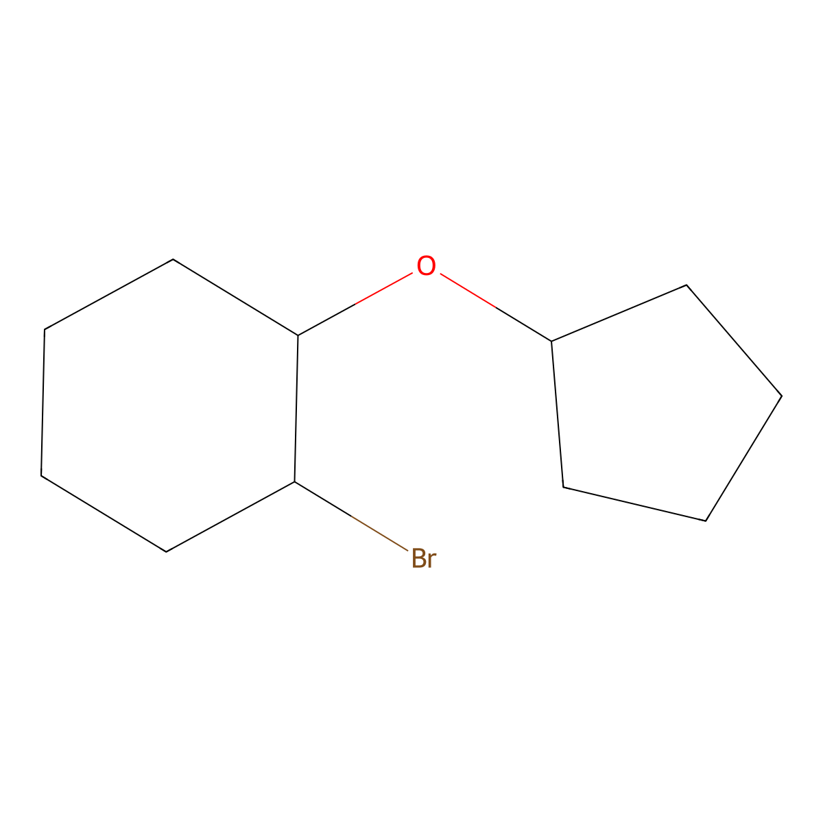 1-Bromo-2-(cyclopentyloxy)cyclohexane molecular structure, CAS 1248979-89-6