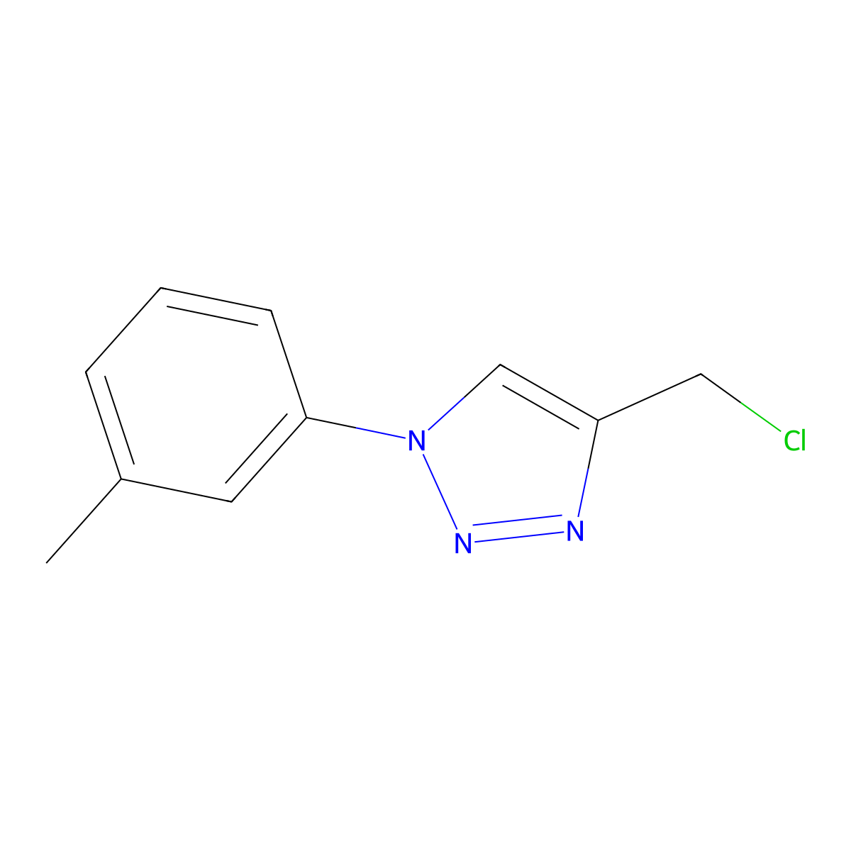 4-(chloromethyl)-1-(3-methylphenyl)-1H-1,2,3-triazole molecular structure, CAS 1248982-81-1