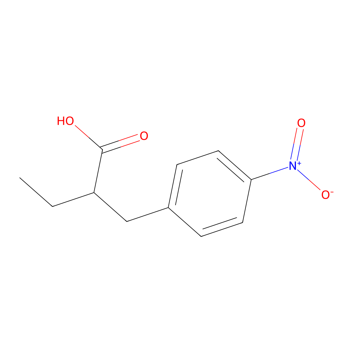 2-[(4-Nitrophenyl)methyl]butanoic acid molecular structure, CAS 1248983-13-2
