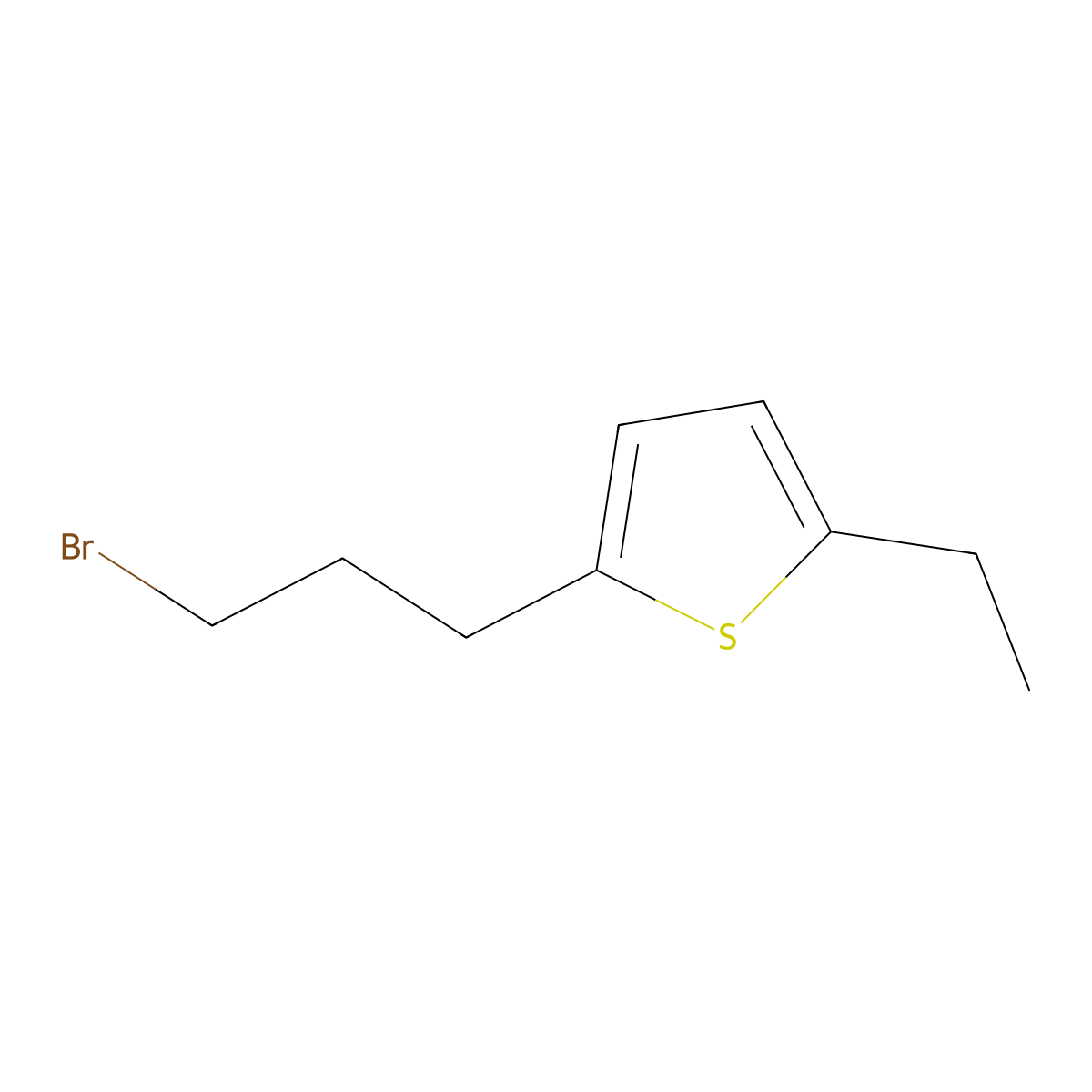 2-(3-Bromopropyl)-5-ethylthiophene molecular structure, CAS 1248983-59-6
