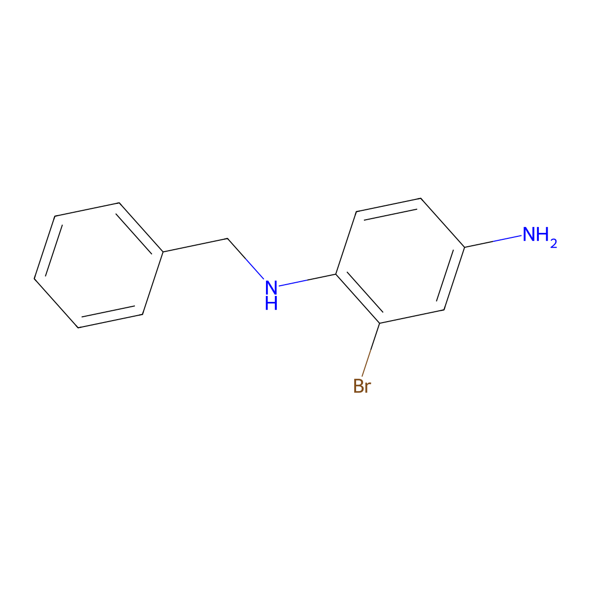 1-N-benzyl-2-bromobenzene-1,4-diamine molecular structure, CAS 1248984-11-3