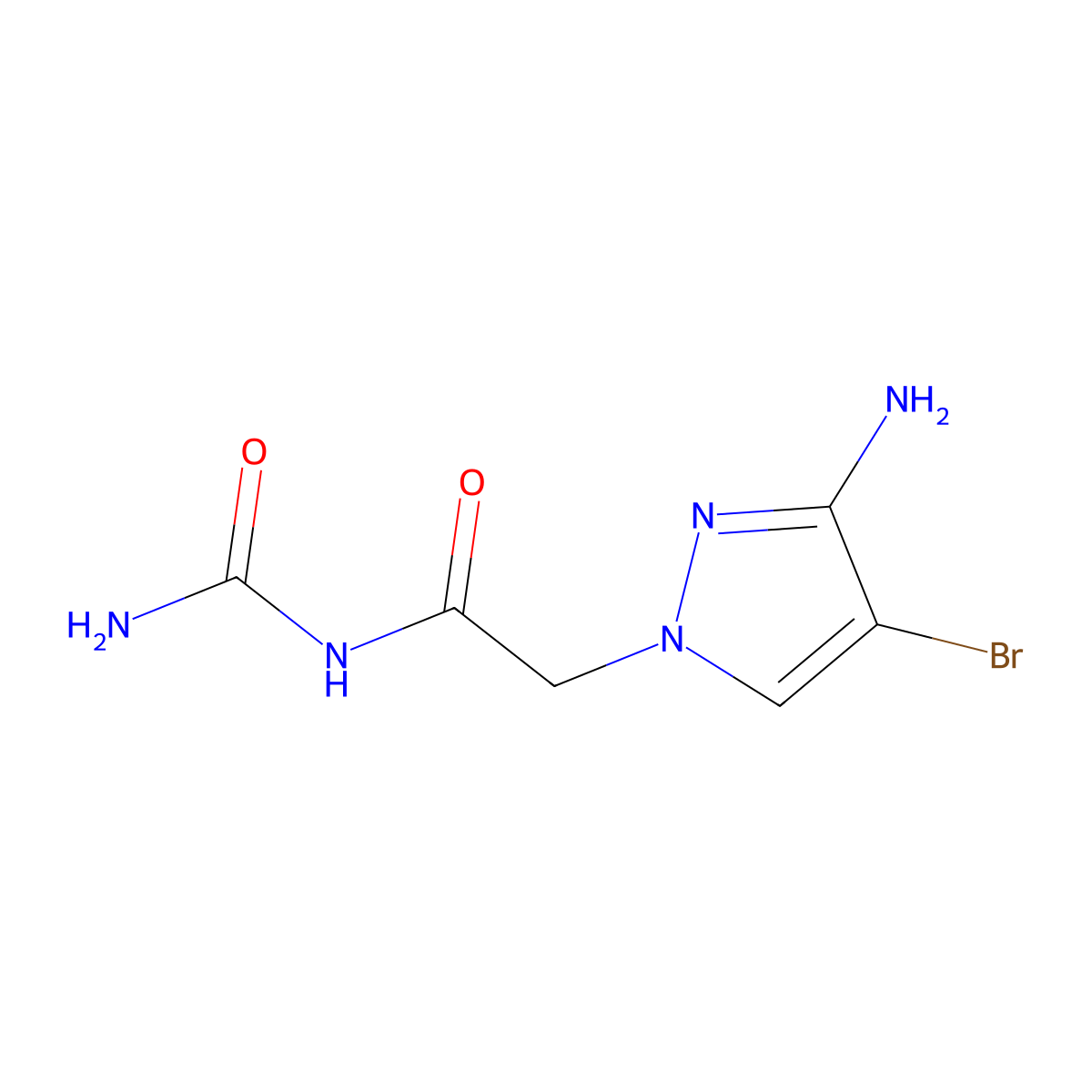 2-(3-Amino-4-bromo-1h-pyrazol-1-yl)-N-carbamoylacetamide molecular structure, CAS 1248984-98-6