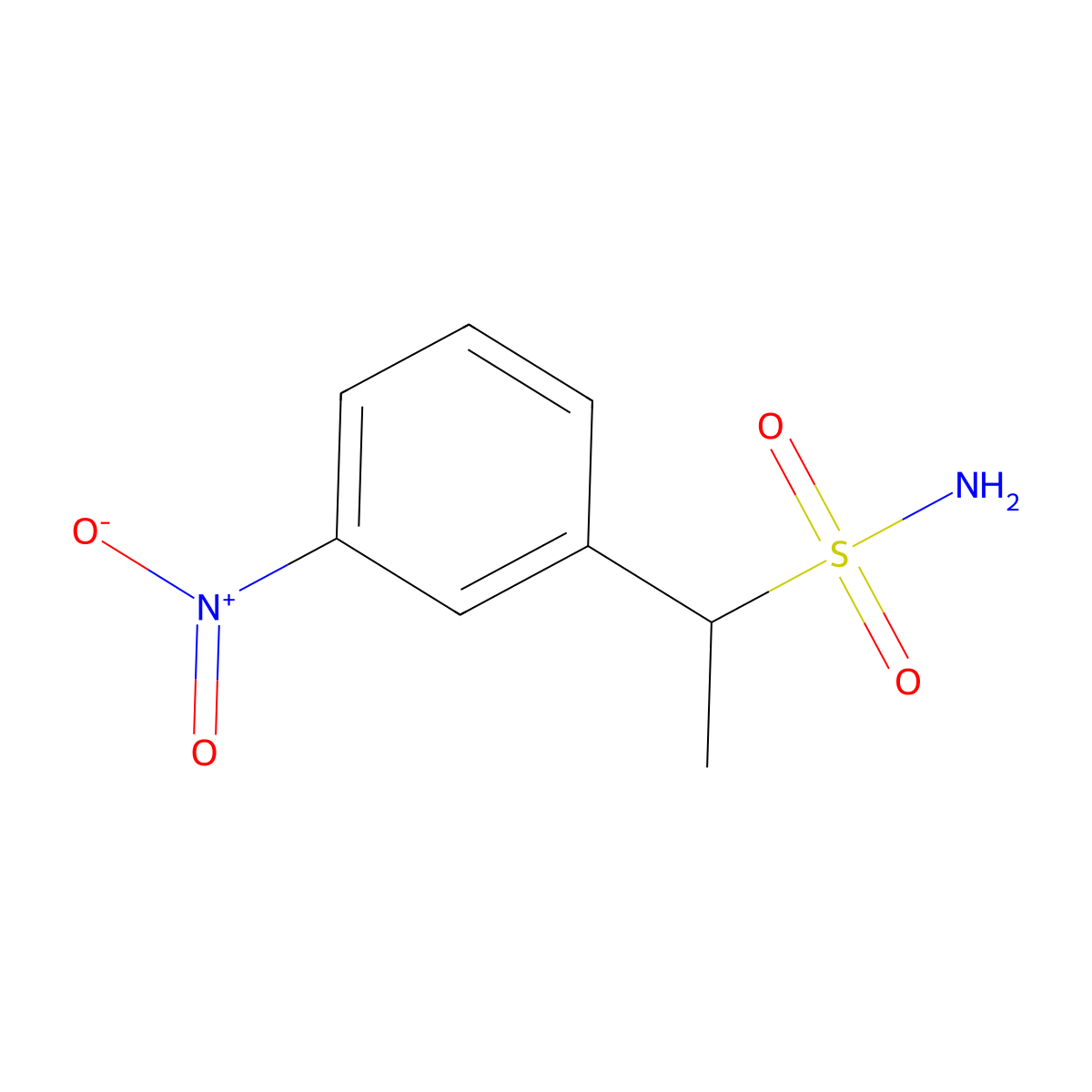 1-(3-Nitrophenyl)ethane-1-sulfonamide molecular structure, CAS 1248985-48-9