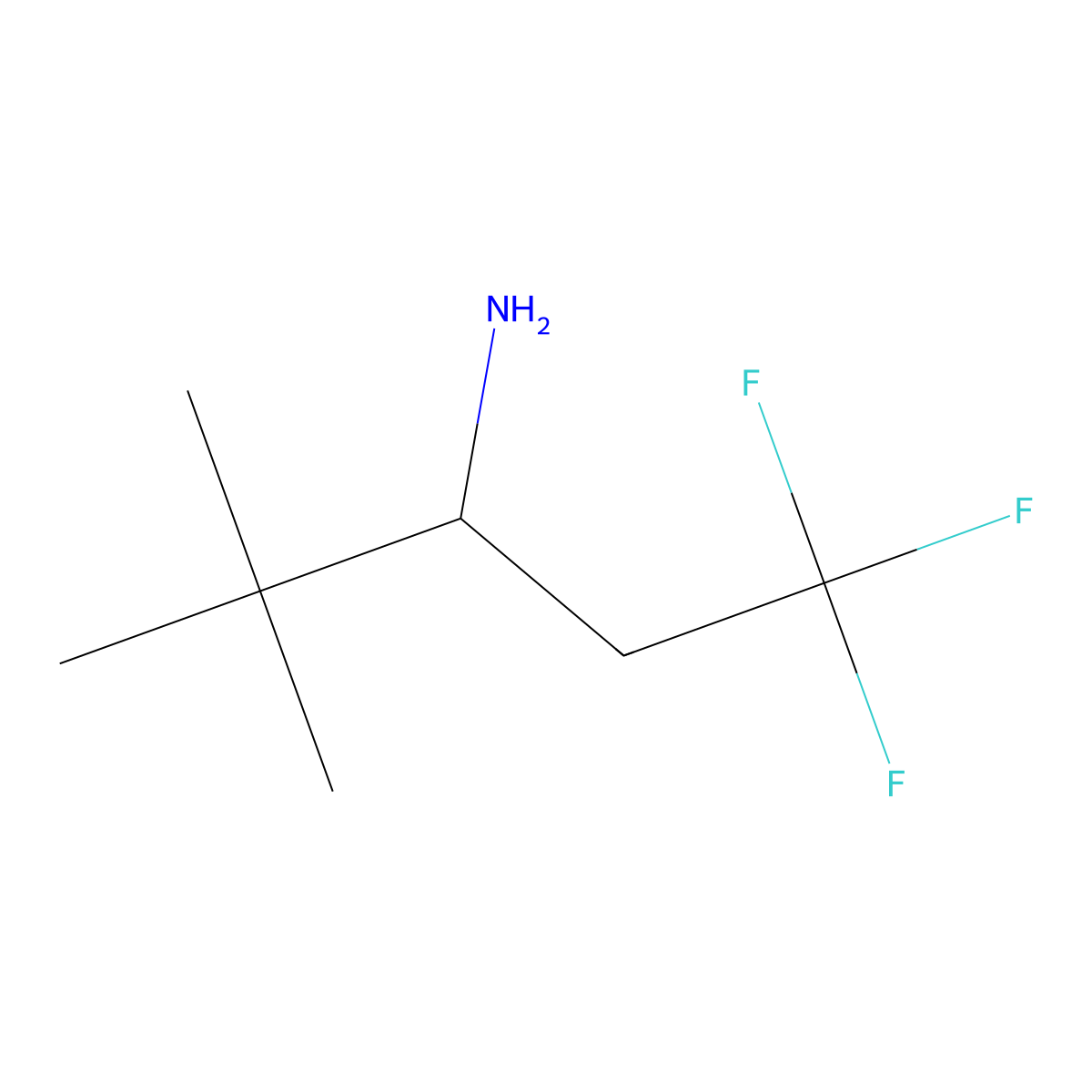 1,1,1-Trifluoro-4,4-dimethylpentan-3-amine molecular structure, CAS 1248988-57-9