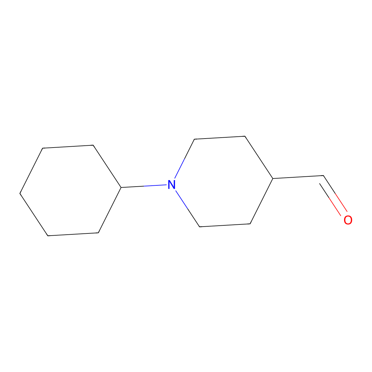 1-Cyclohexylpiperidine-4-carbaldehyde molecular structure, CAS 1248988-94-4
