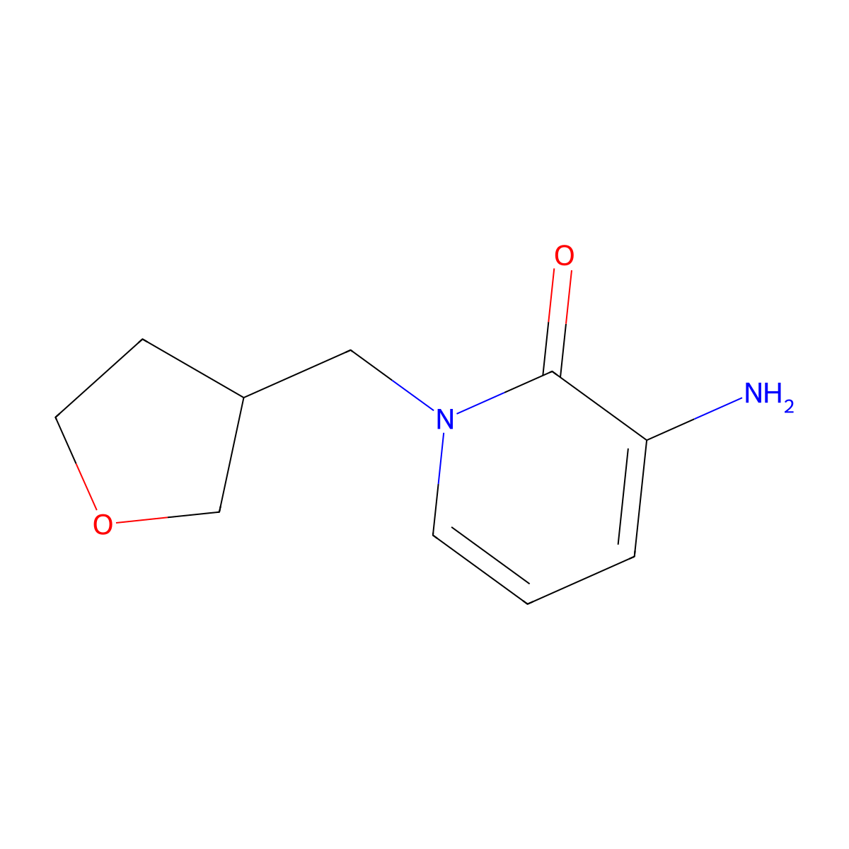 3-Amino-1-[(oxolan-3-yl)methyl]-1,2-dihydropyridin-2-one molecular structure, CAS 1248989-09-4