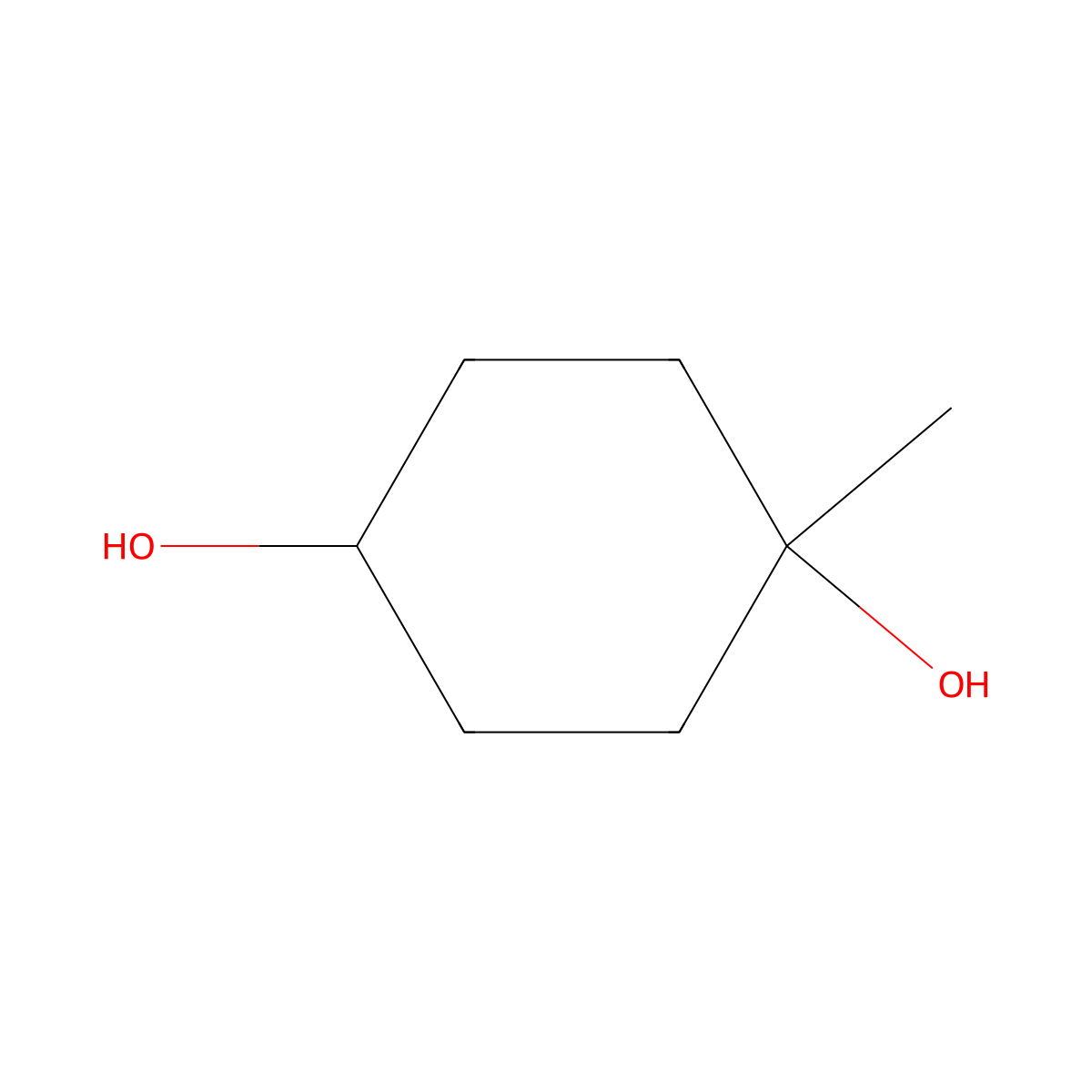 1-Methylcyclohexane-1,4-diol molecular structure, CAS 124899-25-8