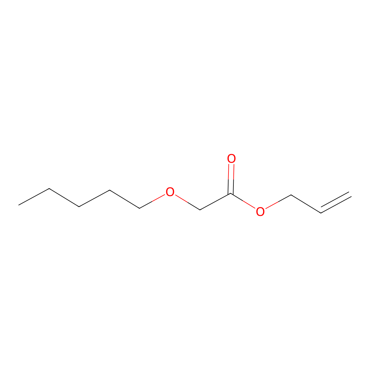 Prop-2-enyl 2-pentoxyacetate molecular structure, CAS 124899-75-8