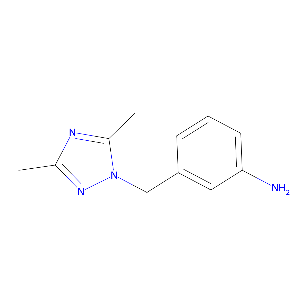3-[(dimethyl-1H-1,2,4-triazol-1-yl)methyl]aniline molecular structure, CAS 1248992-53-1