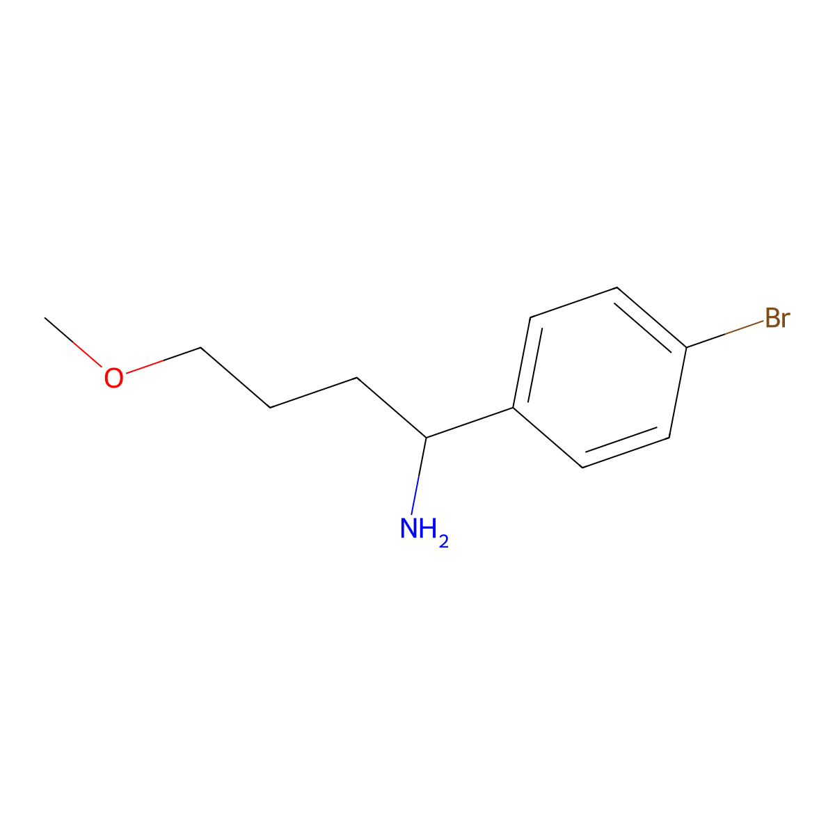 1-(4-Bromophenyl)-4-methoxybutan-1-amine molecular structure, CAS 1248993-86-3