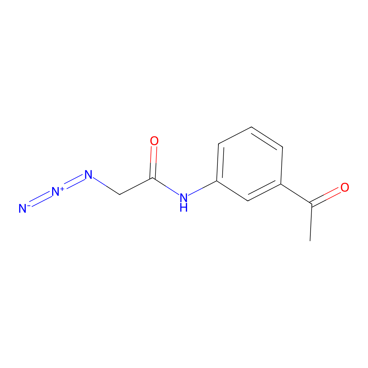 N-(3-acetylphenyl)-2-azidoacetamide molecular structure, CAS 1248994-84-4