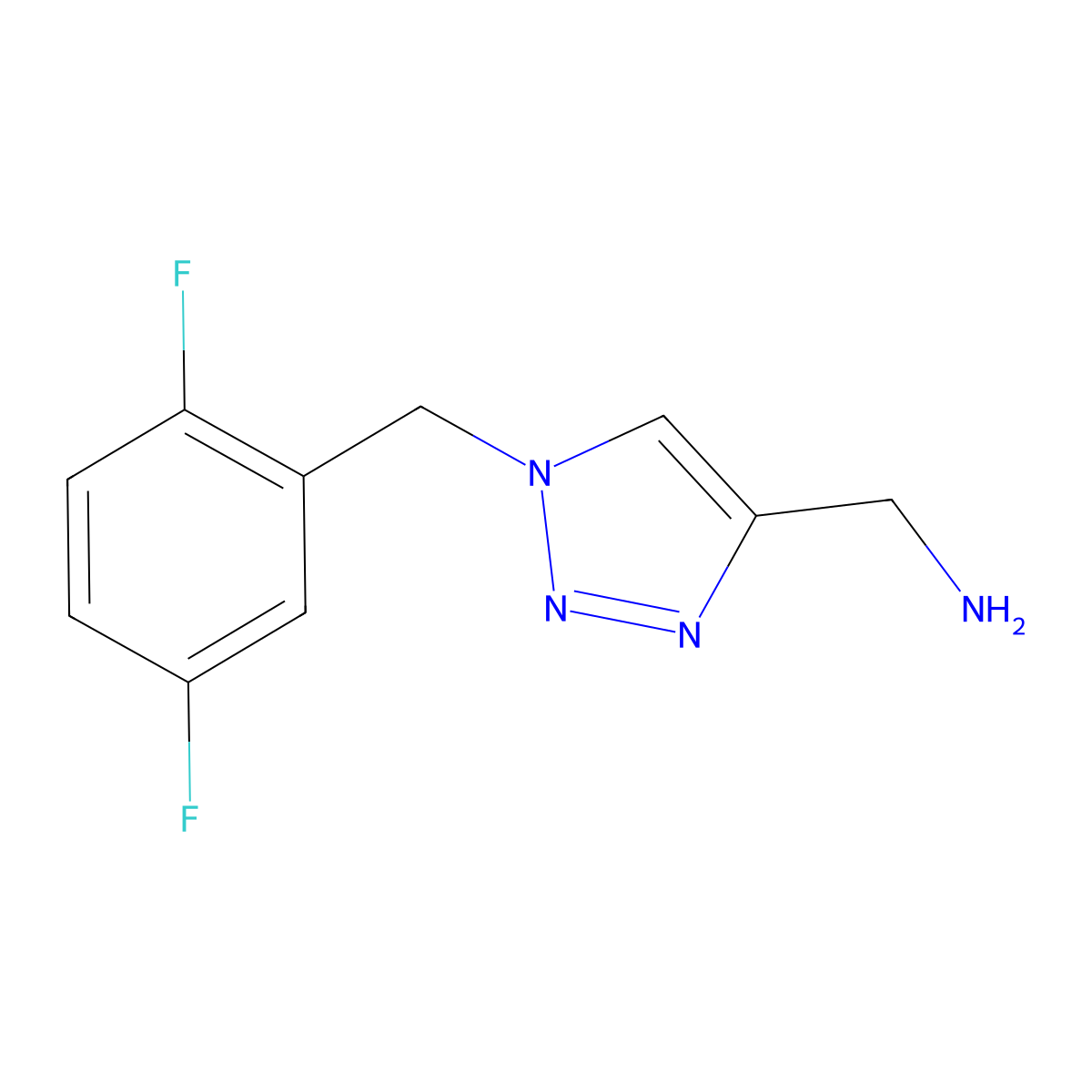 {1-[(2,5-difluorophenyl)methyl]-1H-1,2,3-triazol-4-yl}methanamine molecular structure, CAS 1248996-28-2