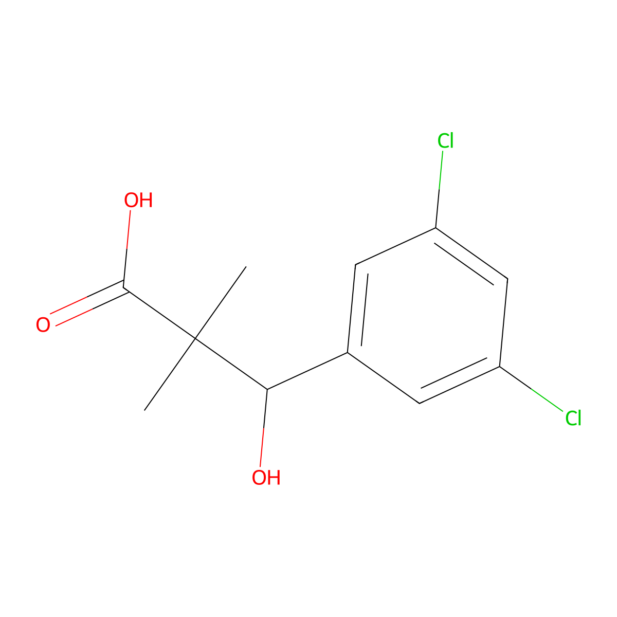 3-(3,5-Dichlorophenyl)-3-hydroxy-2,2-dimethylpropanoic acid molecular structure, CAS 1248997-05-8