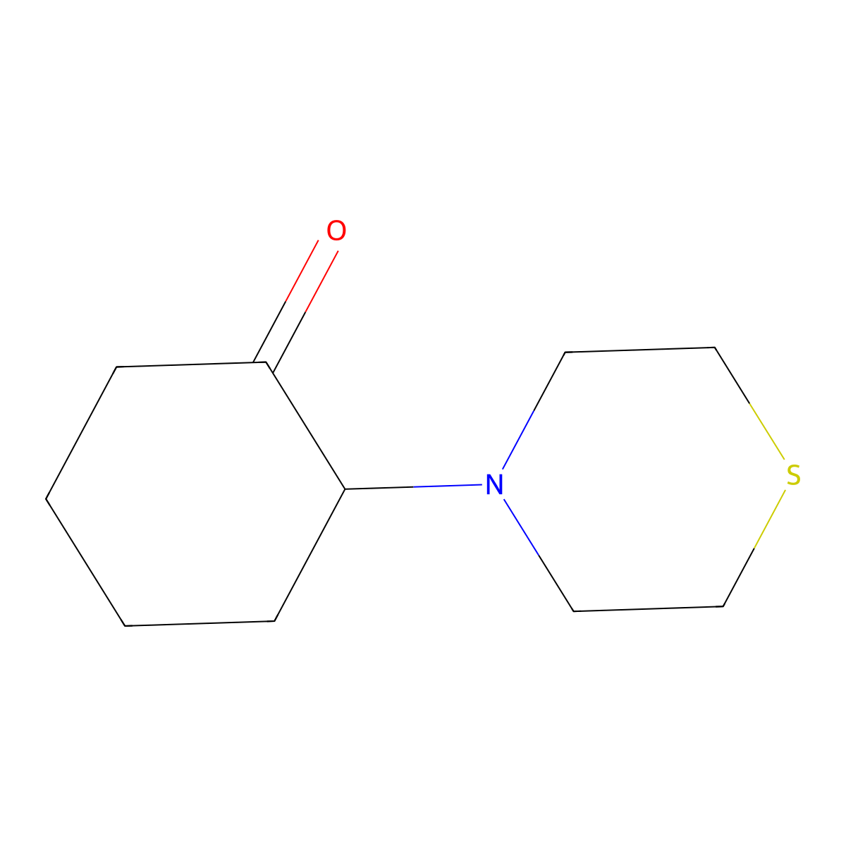 2-(Thiomorpholin-4-yl)cyclohexan-1-one molecular structure, CAS 1248999-41-8