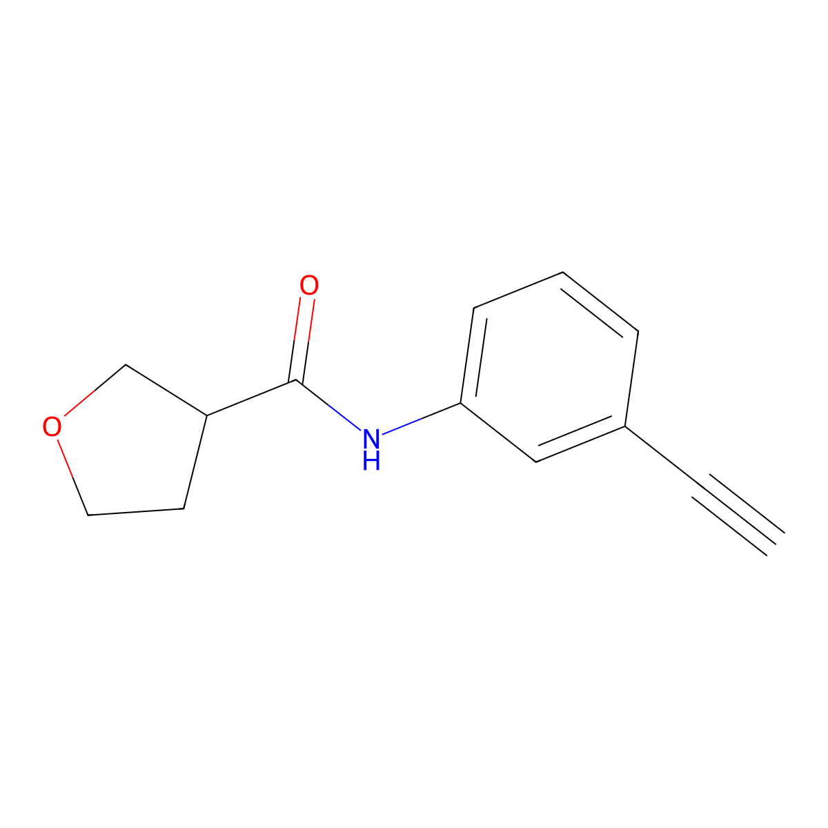 N-(3-ethynylphenyl)oxolane-3-carboxamide molecular structure, CAS 1248999-46-3