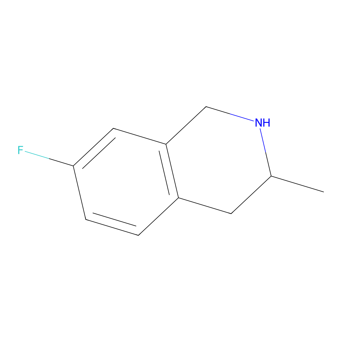 7-Fluoro-3-methyl-1,2,3,4-tetrahydroisoquinoline molecular structure, CAS 1248999-54-3