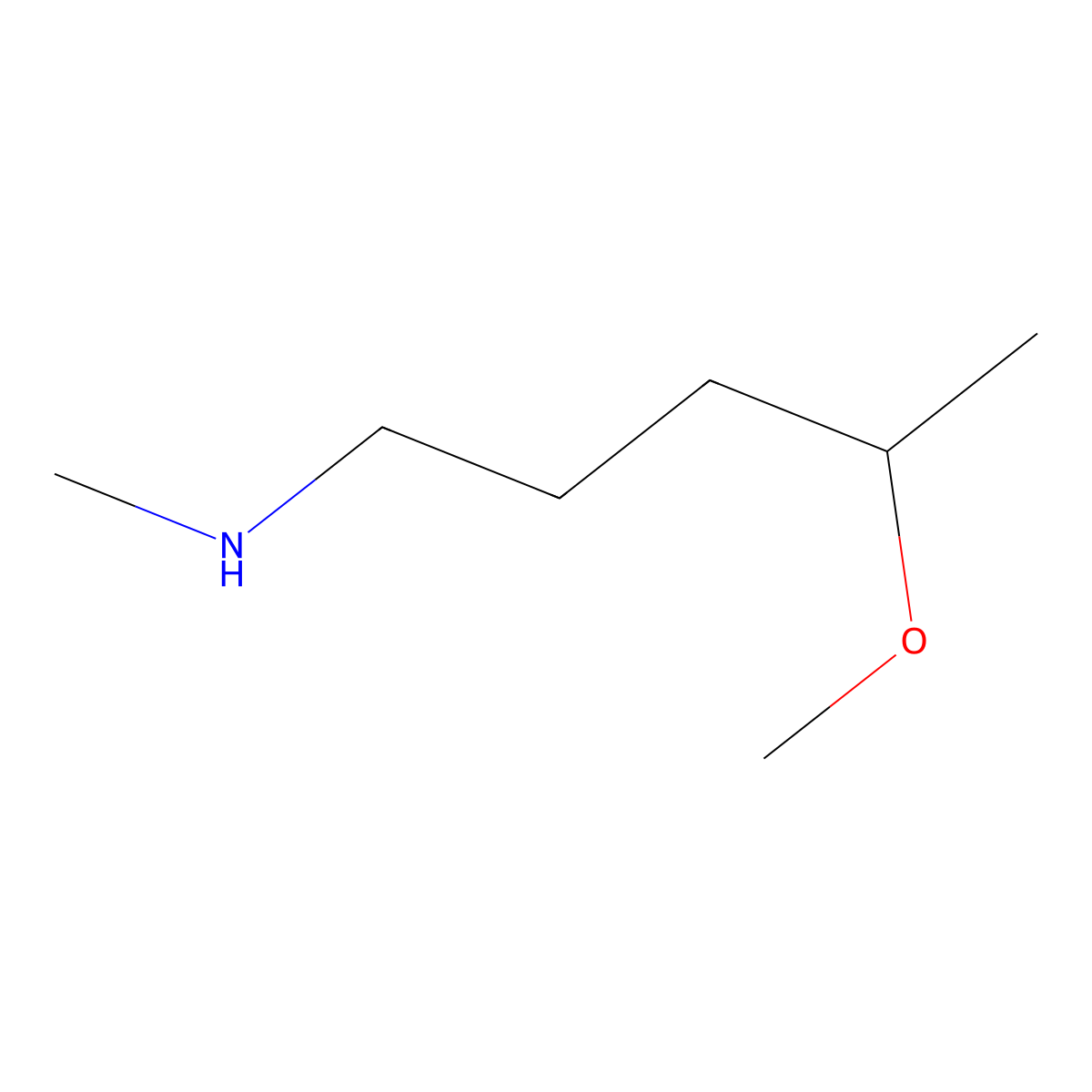 (4-Methoxypentyl)(methyl)amine molecular structure, CAS 1248999-59-8