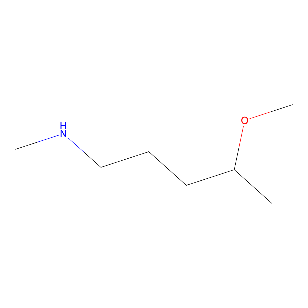 (4-Methoxypentyl)(methyl)amine molecular structure, CAS 1248999-59-8