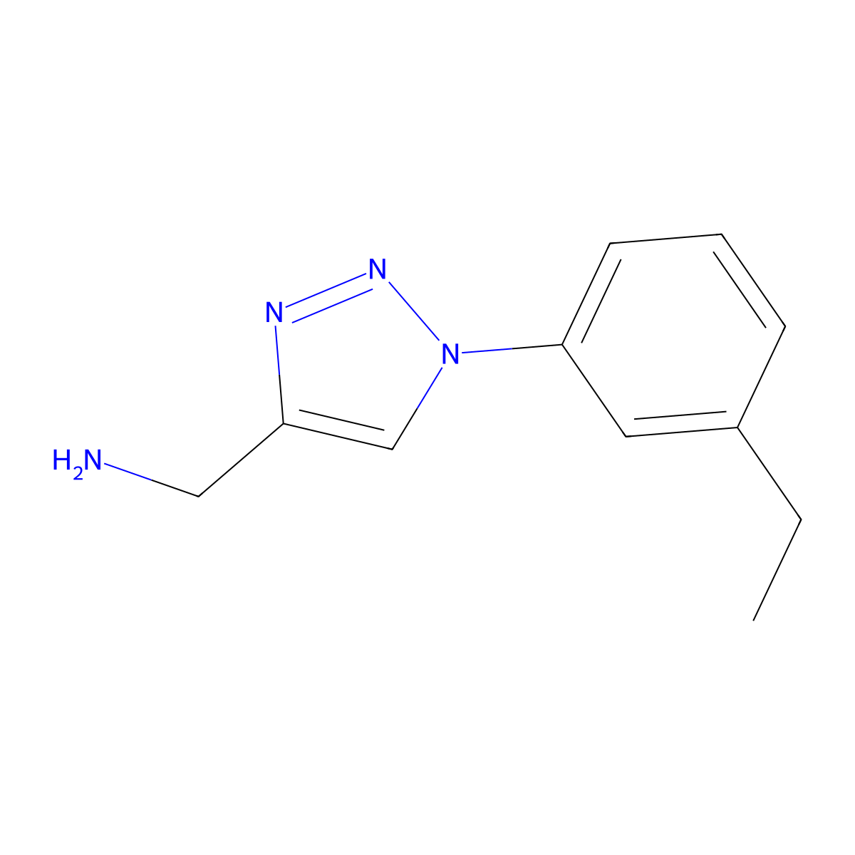 [1-(3-ethylphenyl)-1H-1,2,3-triazol-4-yl]methanamine molecular structure, CAS 1248999-61-2