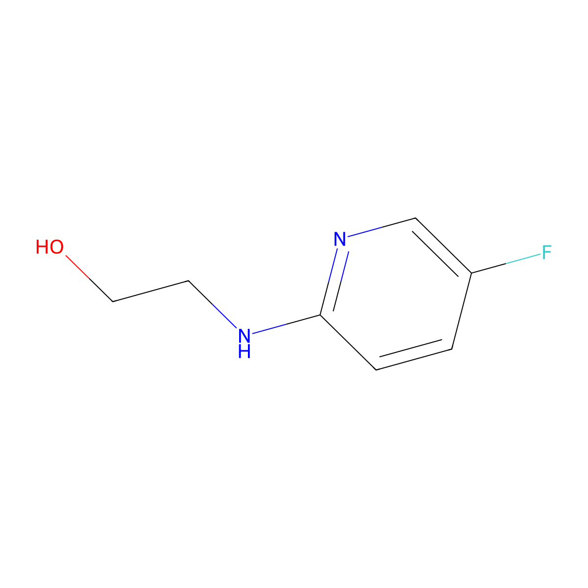 2-[(5-Fluoropyridin-2-yl)amino]ethan-1-ol molecular structure, CAS 1249000-44-9