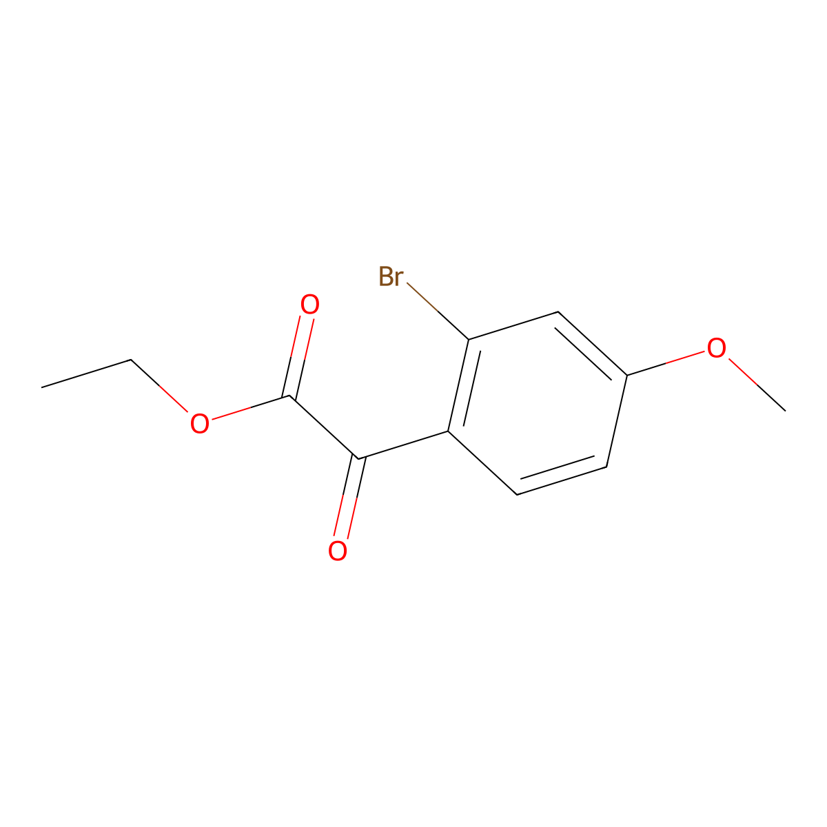 Ethyl 2-(2-bromo-4-methoxyphenyl)-2-oxoacetate molecular structure, CAS 1249000-79-0
