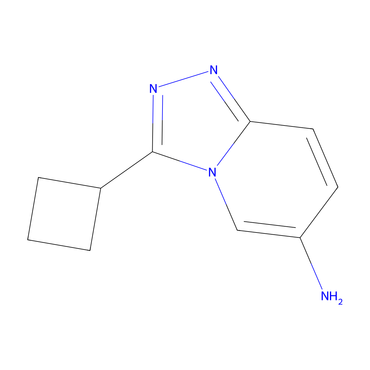 3-Cyclobutyl-(1,2,4)triazolo(4,3-a)pyridin-6-amine molecular structure, CAS 1249001-72-6
