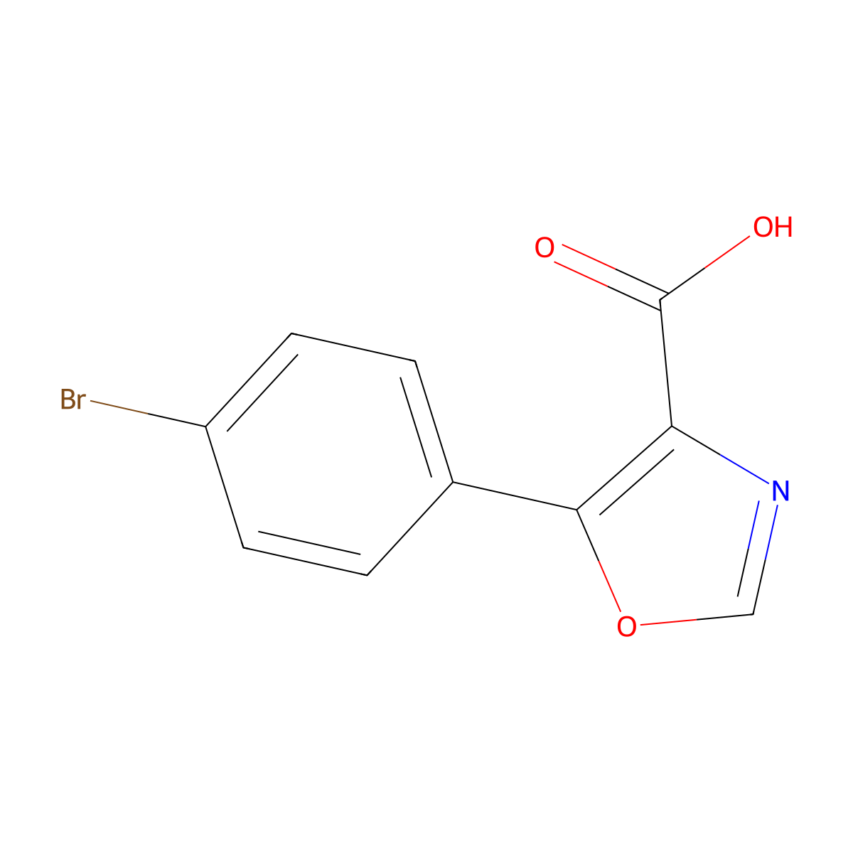 5-(4-Bromophenyl)oxazole-4-carboxylic acid molecular structure, CAS 1249008-71-6