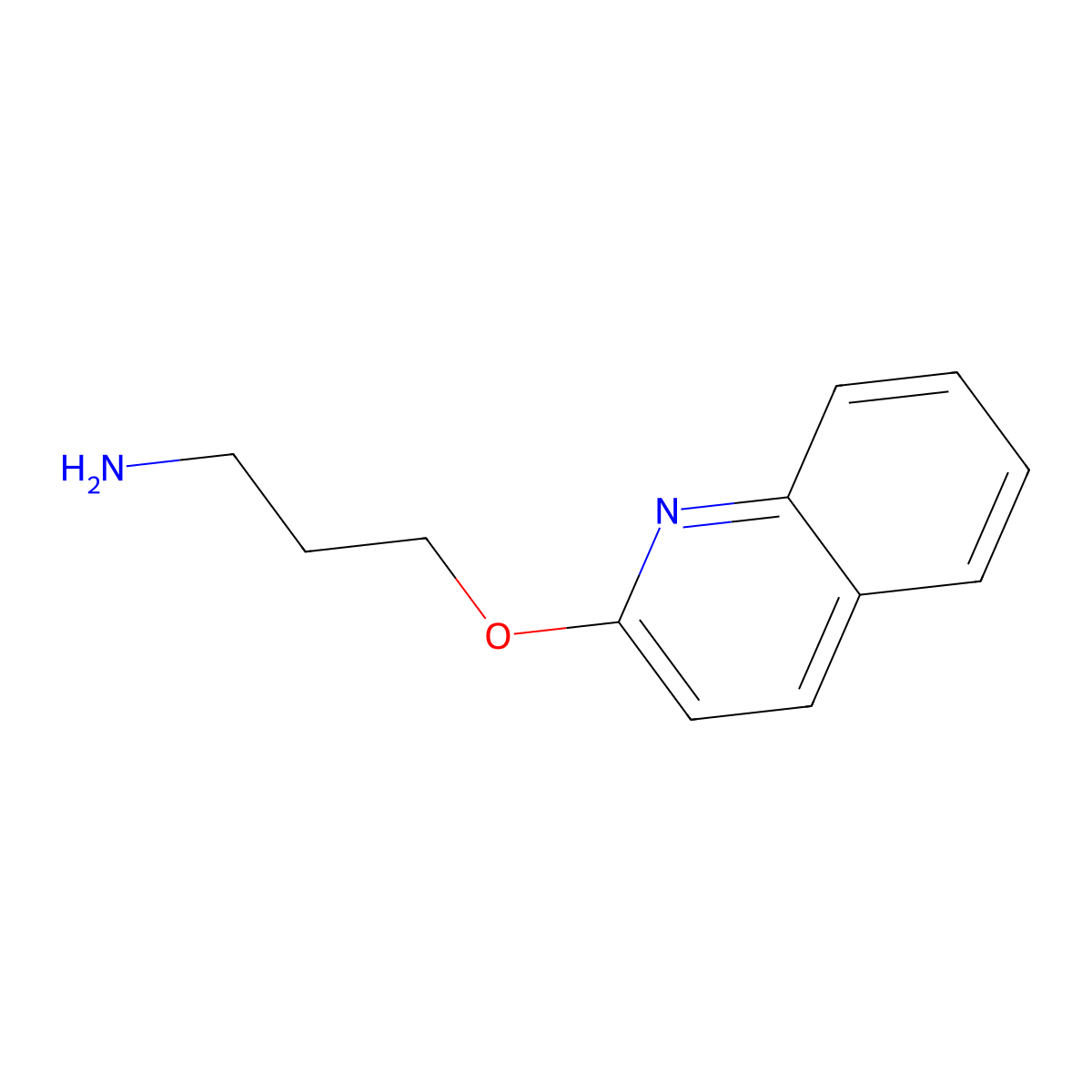 3-(Quinolin-2-yloxy)propan-1-amine molecular structure, CAS 1249008-88-5
