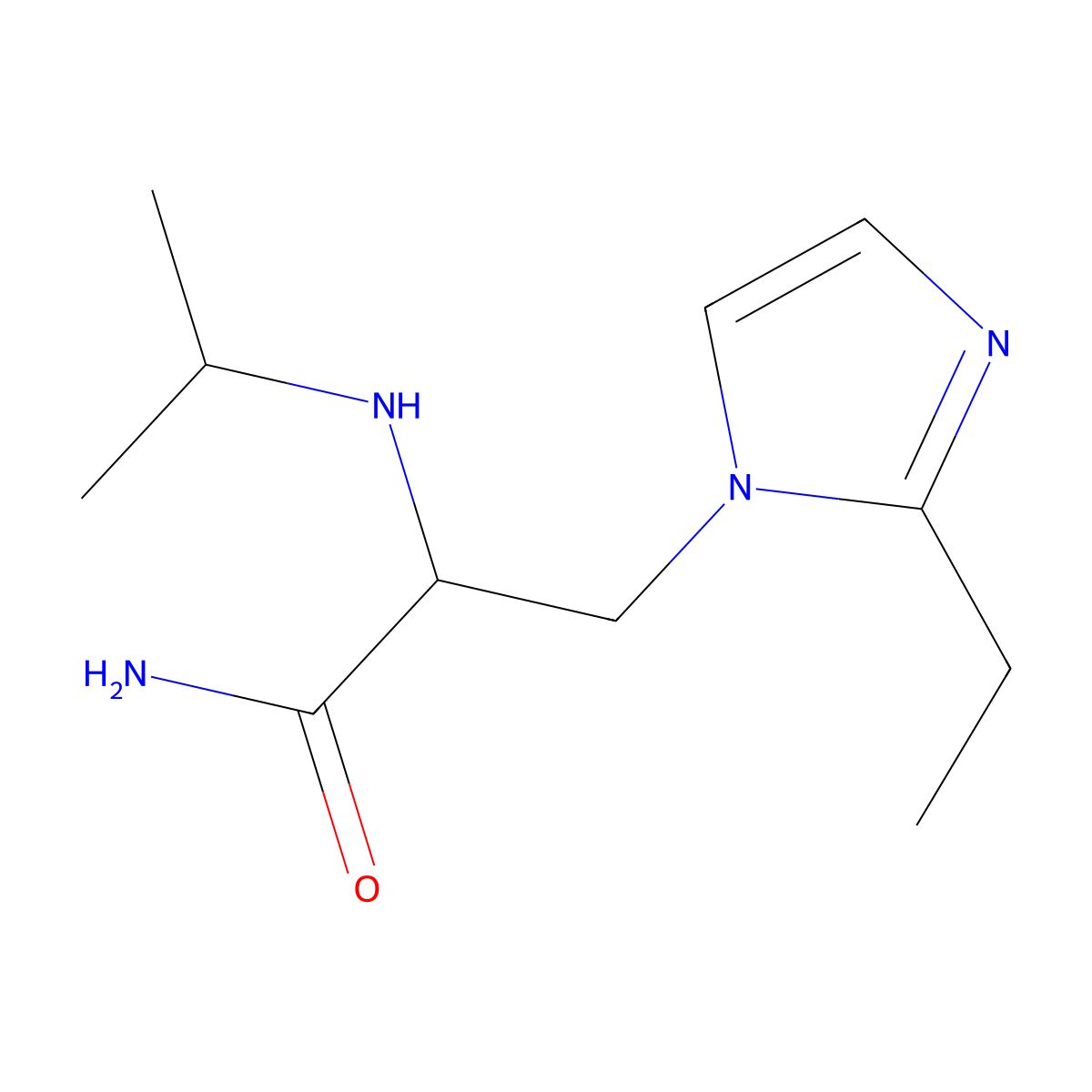 3-(2-Ethyl-1h-imidazol-1-yl)-2-(isopropylamino)propanamide molecular structure, CAS 1249015-33-5
