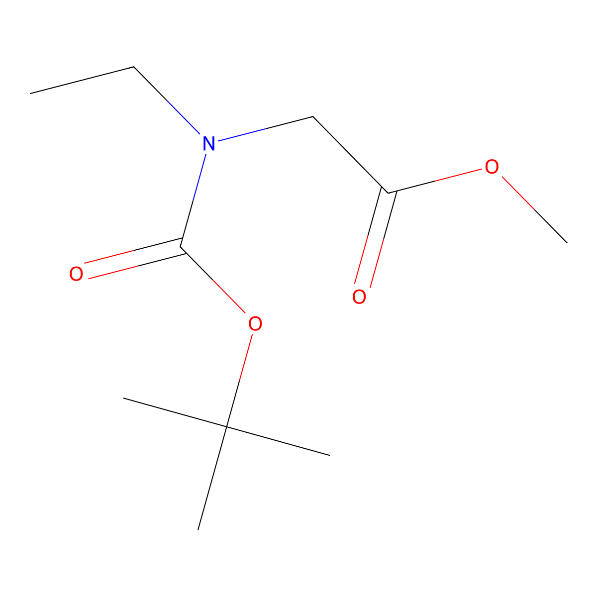 Methyl 2-([(tert-butoxy)carbonyl](ethyl)amino)acetate molecular structure, CAS 1249016-05-4