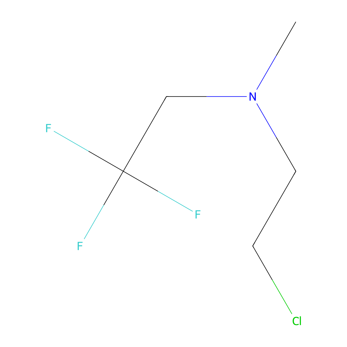 (2-Chloroethyl)(methyl)(2,2,2-trifluoroethyl)amine molecular structure, CAS 1249016-29-2
