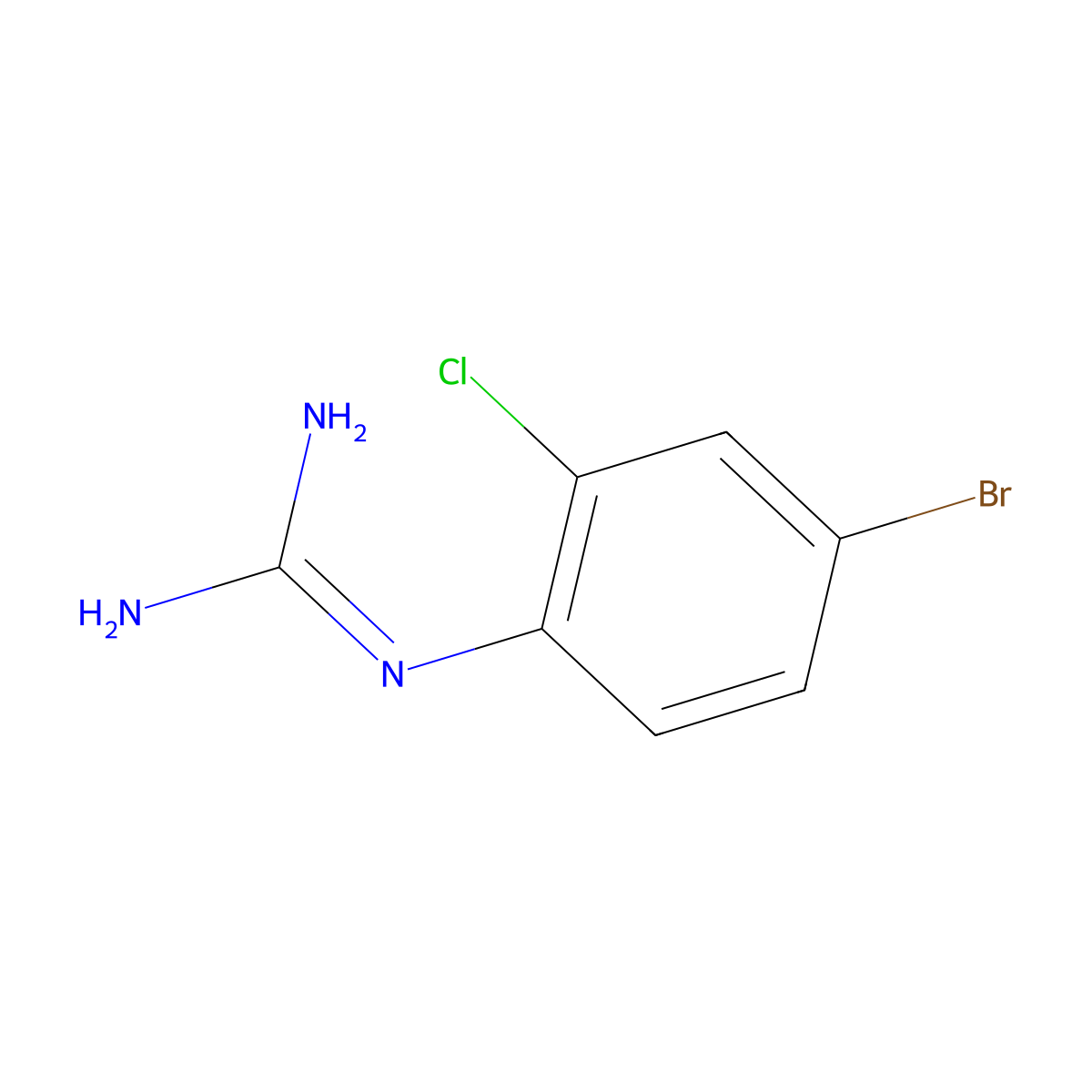 1-(4-Bromo-2-chlorophenyl)guanidine molecular structure, CAS 1249016-90-7