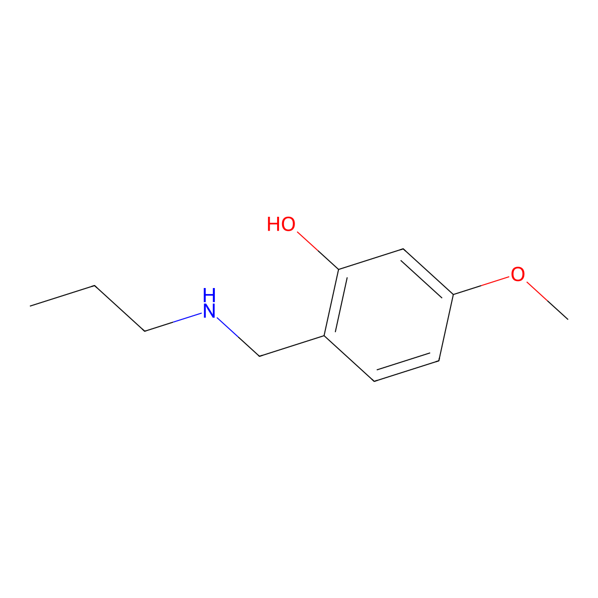 5-Methoxy-2-[(propylamino)methyl]phenol molecular structure, CAS 1249019-32-6