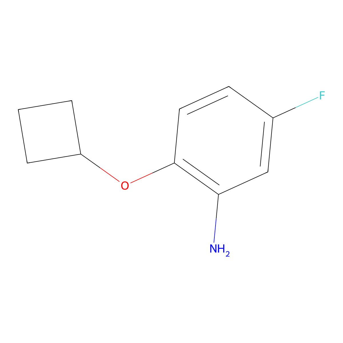 2-Cyclobutoxy-5-fluoroaniline molecular structure, CAS 1249021-10-0