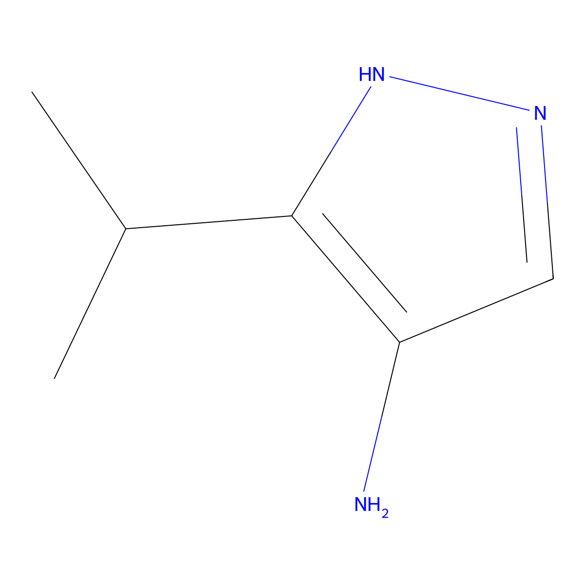 3-(Propan-2-yl)-1H-pyrazol-4-amine molecular structure, CAS 1249021-45-1