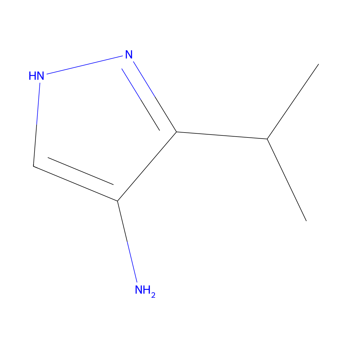 3-(Propan-2-yl)-1H-pyrazol-4-amine molecular structure, CAS 1249021-45-1